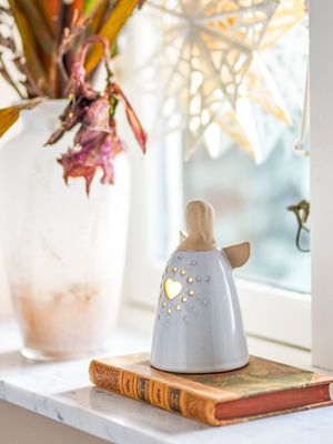 Dekoration med ljus Vit Stengods Ruth | Bloomingville