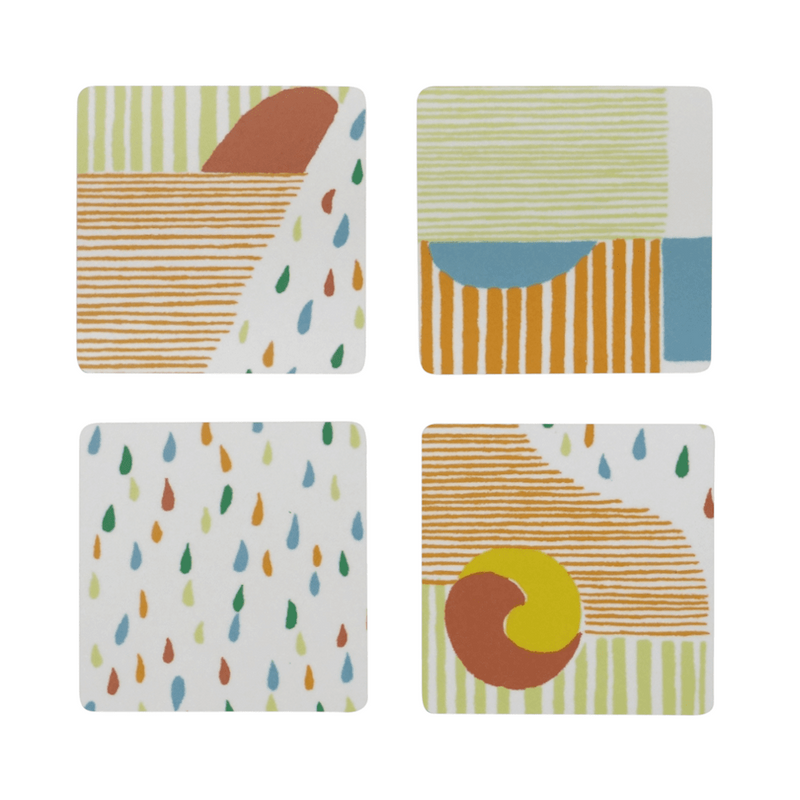 Stream, Glasunderlägg, Multi, 9X9Cm