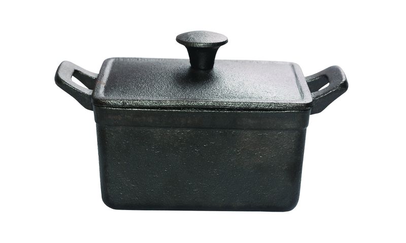 Gryta med Lock, Rekt  11X8X6 cm Ronneby Bruk
