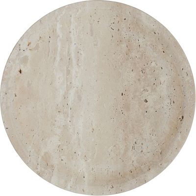 Lene Bjerre Travina Bricka Linne Travertin Ø19.5 cm