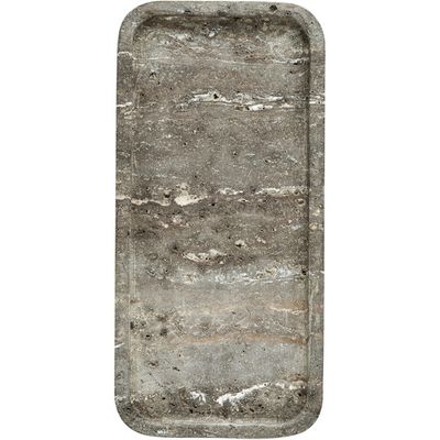 Lene Bjerre Elina Bricka Brun Travertin L35 cm