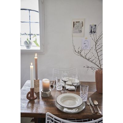 Lene Bjerre Eliana Ljusstake Linne Marmor H5 cm