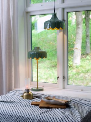 PR Home Wells tak/fönsterlam Mossa/guld 24cm