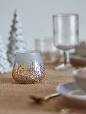 Värmeljushållare Guld Återvunnet glas Fenjah | Bloomingville