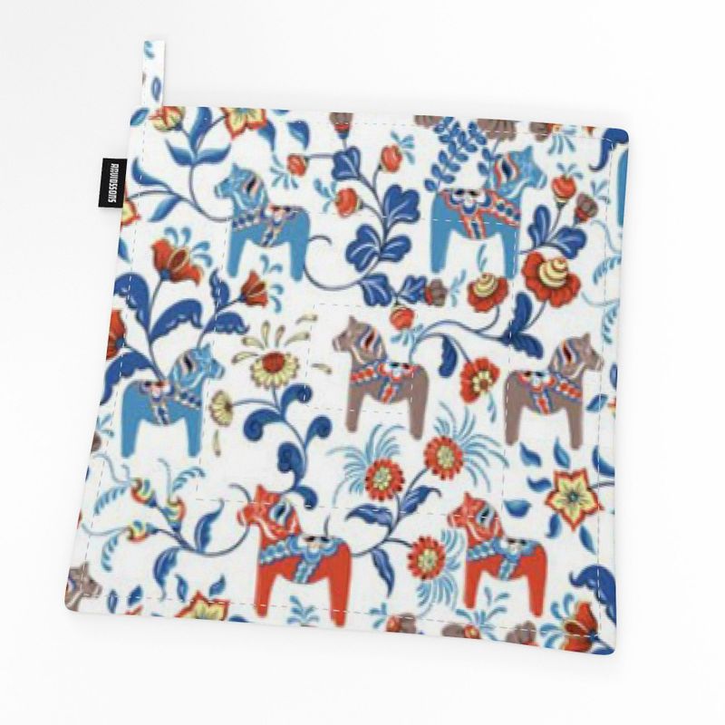 Leksand Mini orange/blå grytlapp Arvidssons Textil
