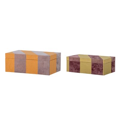 Låda med lock Orange Papper Samira Set om 2 | Bloomingville
