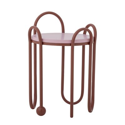 Bloomingville Whimsica Sidobord, Röd, Metall Ø30,5xH46 cm