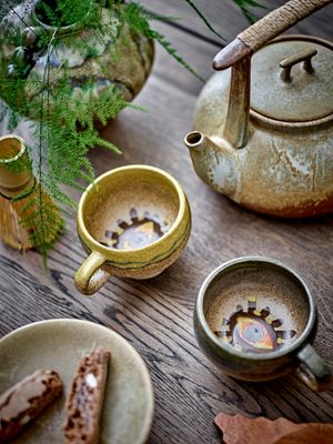 Tekanna Brun Stengods Ikigai | Bloomingville