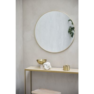 Lene Bjerre Hallia Spegel Ljusguld Aluminium Ø80 cm