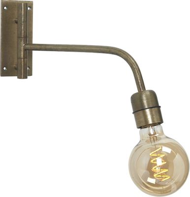 PR Home Base Vägglampa Beaten gold 34cm
