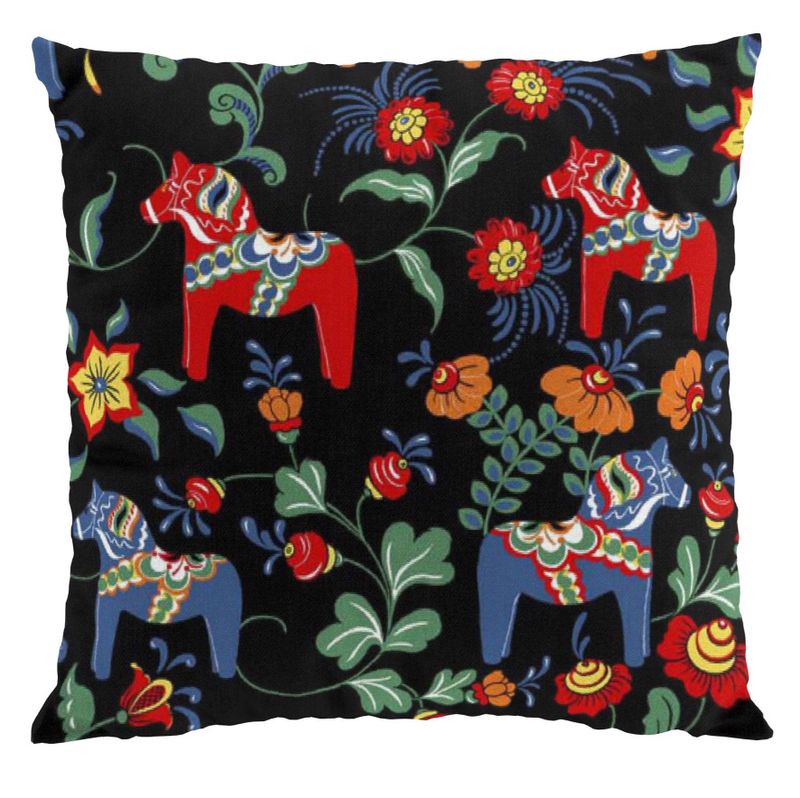 Leksand svart kuddfodral Arvidssons Textil