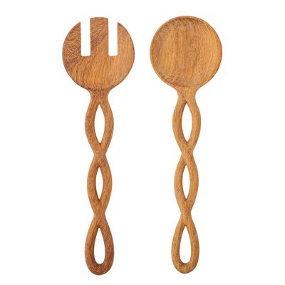 Salladsbestick Natur Doussiéträ Pinar Set om 2 | Bloomingville