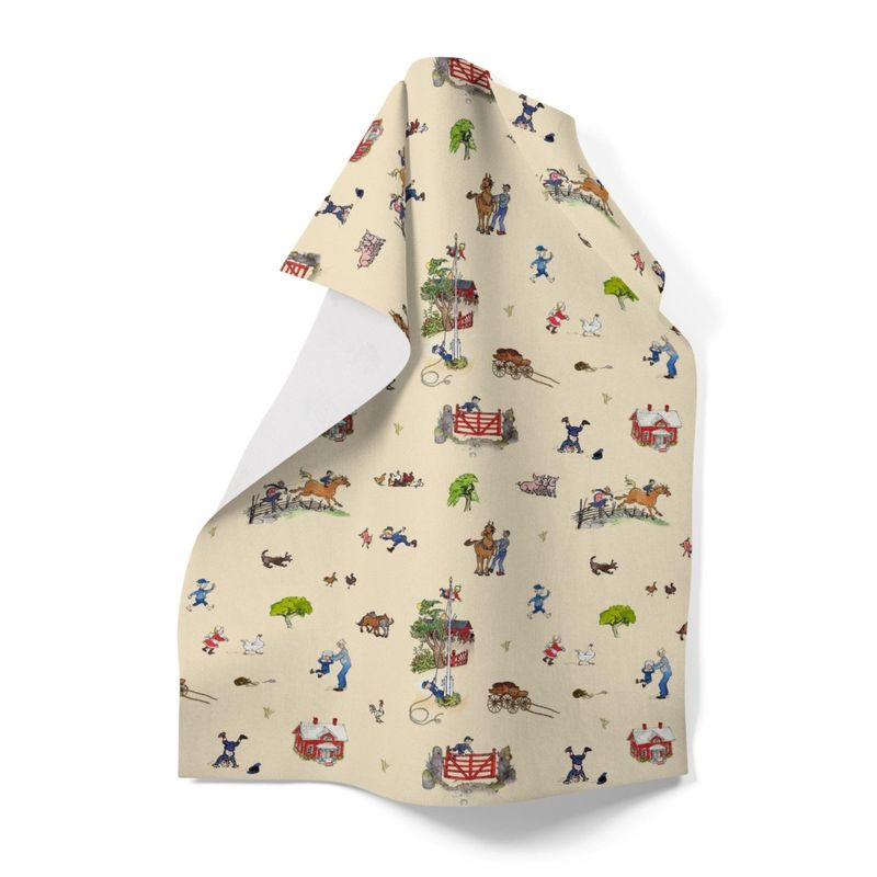 Emil I Katthult beige handduk Arvidssons Textil