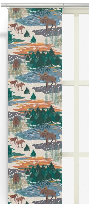 Älgrike beige/grön panellängd 2 pack Arvidssons Textil