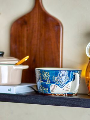 Skål Blå Stengods Hezha | Bloomingville
