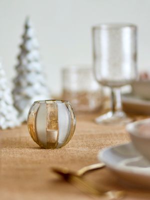 Värmeljushållare Guld Återvunnet glas Felisia | Bloomingville