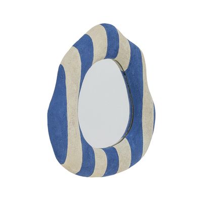 Bloomingville Travis Väggspegel, Blå, Polyresin L39,5xH38,5xW3,5 cm