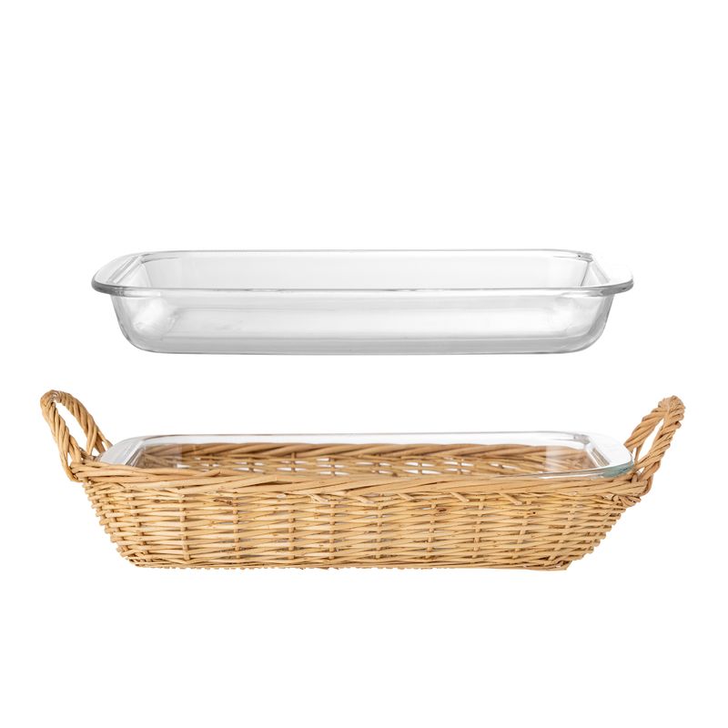 Ugnsform med korg Klar Glas Mariam | Bloomingville