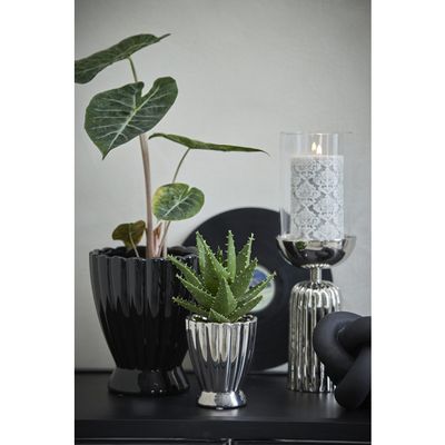 Lene Bjerre Sandia Ljusstake Silver Aluminium H36.5 cm