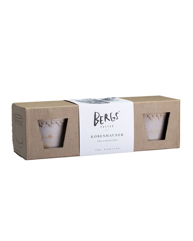 Bergs Potter Københavner RAW Kruka Ø10 cm 3-pack, Rosa