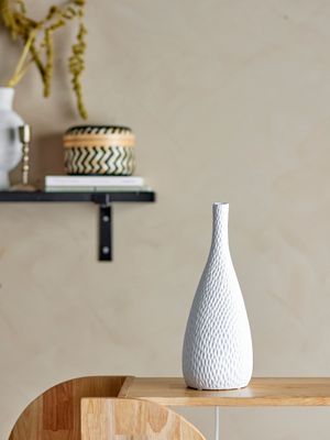Bordslampa Vit Stengods Pela | Bloomingville