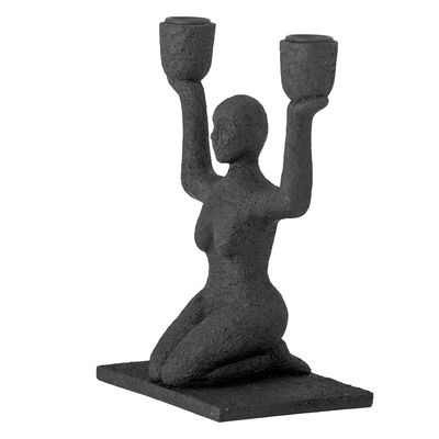 Ljusstake Svart Polyresin Lucie | Bloomingville