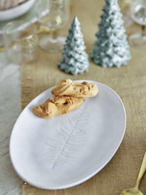 Winter Serveringstallrik Natur Stengods H3cm Bloomingville