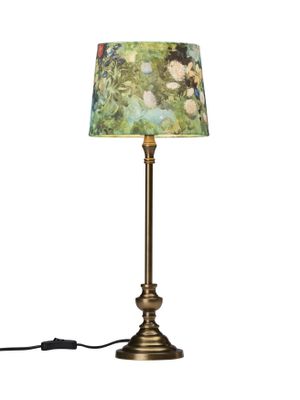 PR Home Andrea Bordslampa Antikmässing 53 cm Grön