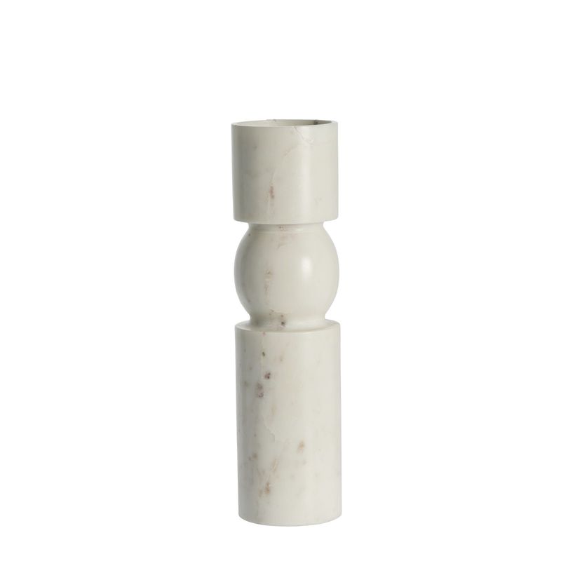 Ellia Ljusstake Vit Marmor H30 cm Lene Bjerre