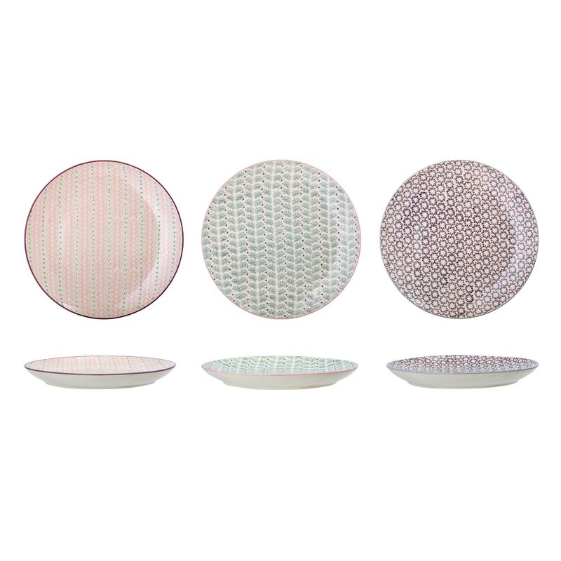 Tallrik Lila Stengods Maya 3-pack | Bloomingville