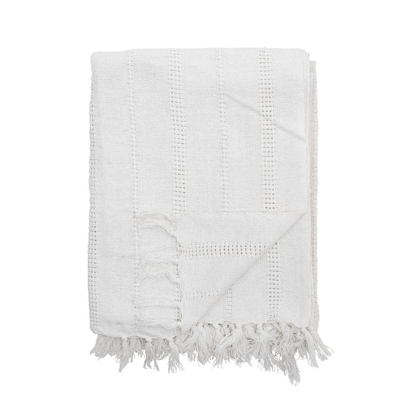 Filt Vit Bomull Niccoline | Bloomingville