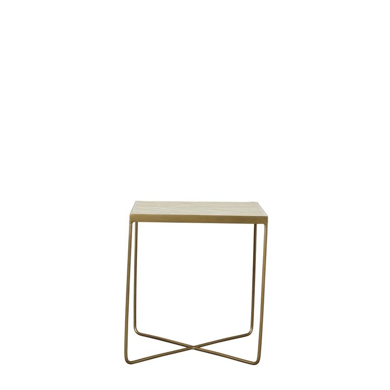 Sidobord Marcera Linne/Ljus Guld Lene Bjerre