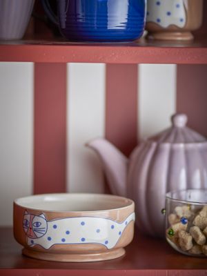 Bloomingville Missy Skål, Brun, Stengods Ø14,5xH6 cm, Set om 4