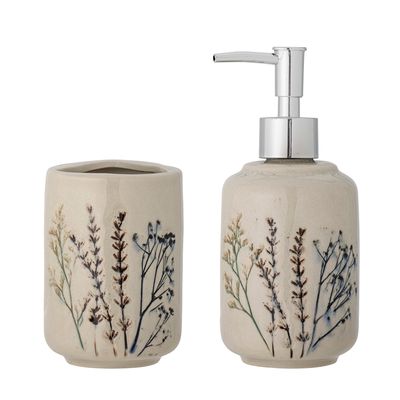 Tvålpumpsset Natur Stengods Bea Set om 2 | Bloomingville