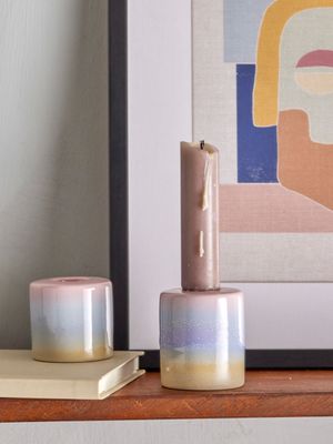 Ljusstake Rosa Stengods Safie Set om 2 | Bloomingville