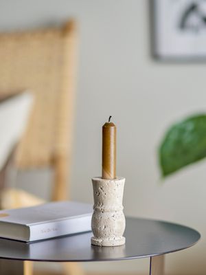 Ljusstake Natur Travertin Ilise | Bloomingville