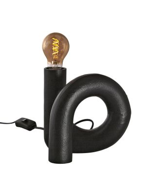 PR Home Notice Swirl Lampfot Råsvart 18cm