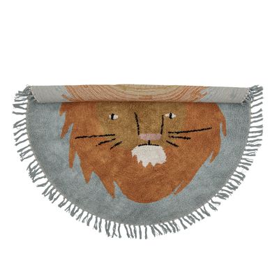 Bloomingville Leroy Matta, Blå, Bomull Ø130 cm