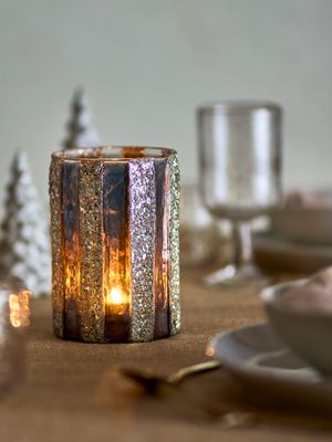 Värmeljushållare Guld Glas Cicilia | Bloomingville