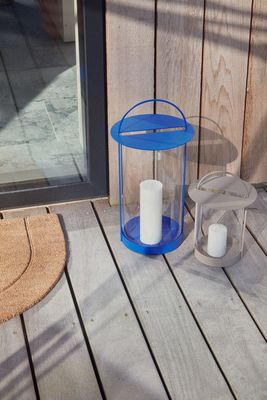 OYOY Maki Lykta Blå Metall Ø25 cm