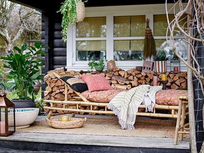Väggdekoration Natur Sjösäv Hevan Set om 2 | Bloomingville