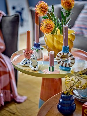Ljusstake Blå Stengods Tacana | Bloomingville