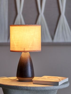 Paprica Table lamp Svart Stengods Ø15cm Bloomingville