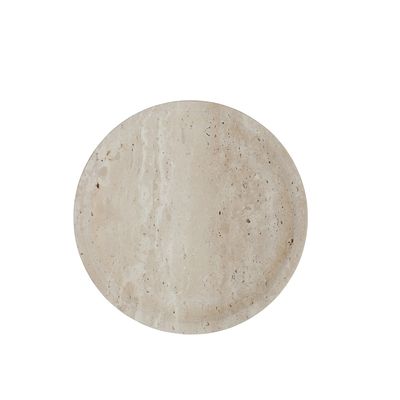 Lene Bjerre Travina Bricka Linne Travertin Ø19.5 cm