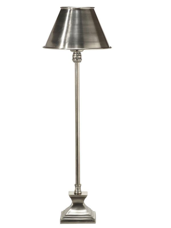 PR Home Lili Bordslampa med metallskärm 61 cm Antiksilver