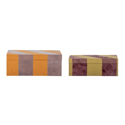 Låda med lock Orange Papper Samira Set om 2 | Bloomingville