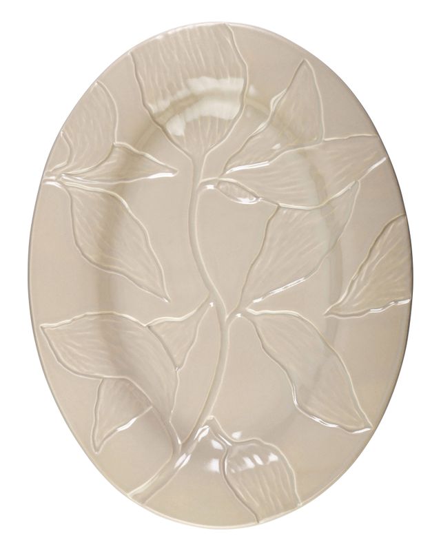 Bergs Potter Florita GLAZED Dekorativ Bricka W35 cm, Sandsten