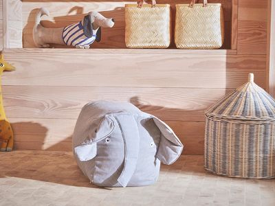 OYOY Cirkuskorg Blå Rotting Set Om 2