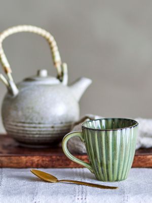 Mugg Grön Stengods Latina | Bloomingville