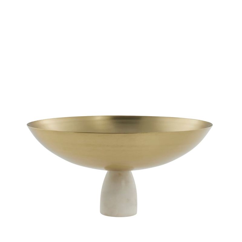 Skål Ellivia Ljus Guld/Vit Rostfritt stål/Marmor Lene Bjerre